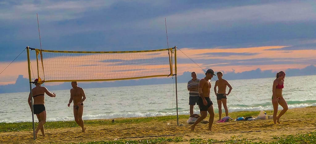 Beach volleyball on a Phuket beach