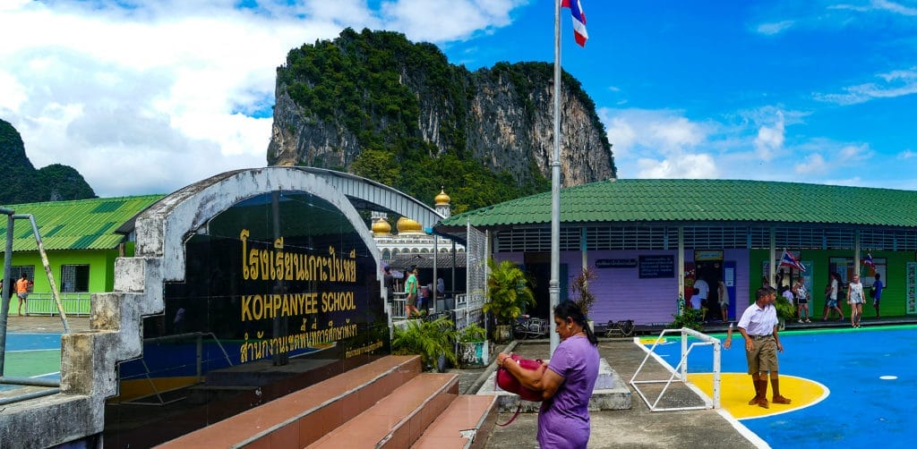 Phang Nga Bay Phuket village school and mosque on stilts