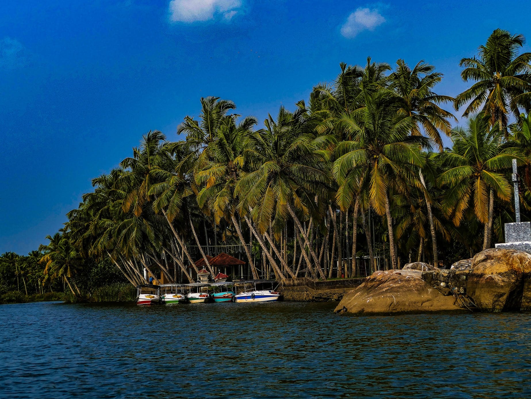 Kovalam Kerala beach cliffs and Arabian Sea coastline