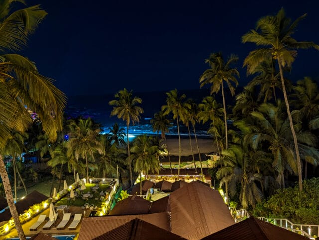 View over the Vagator cliffs from Antares Goa