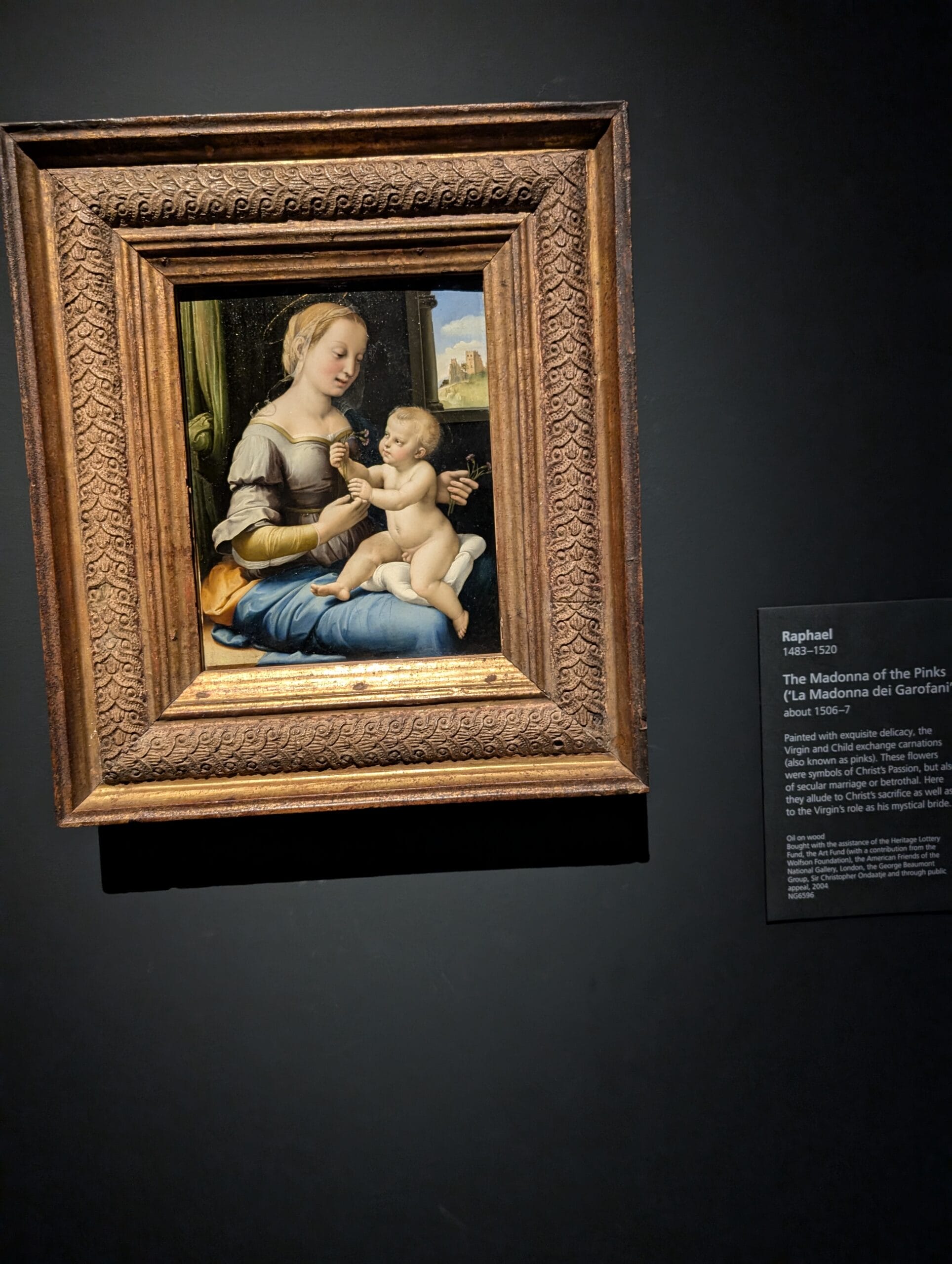 The Madonna of the Pinks by Raphael at the National Gallery