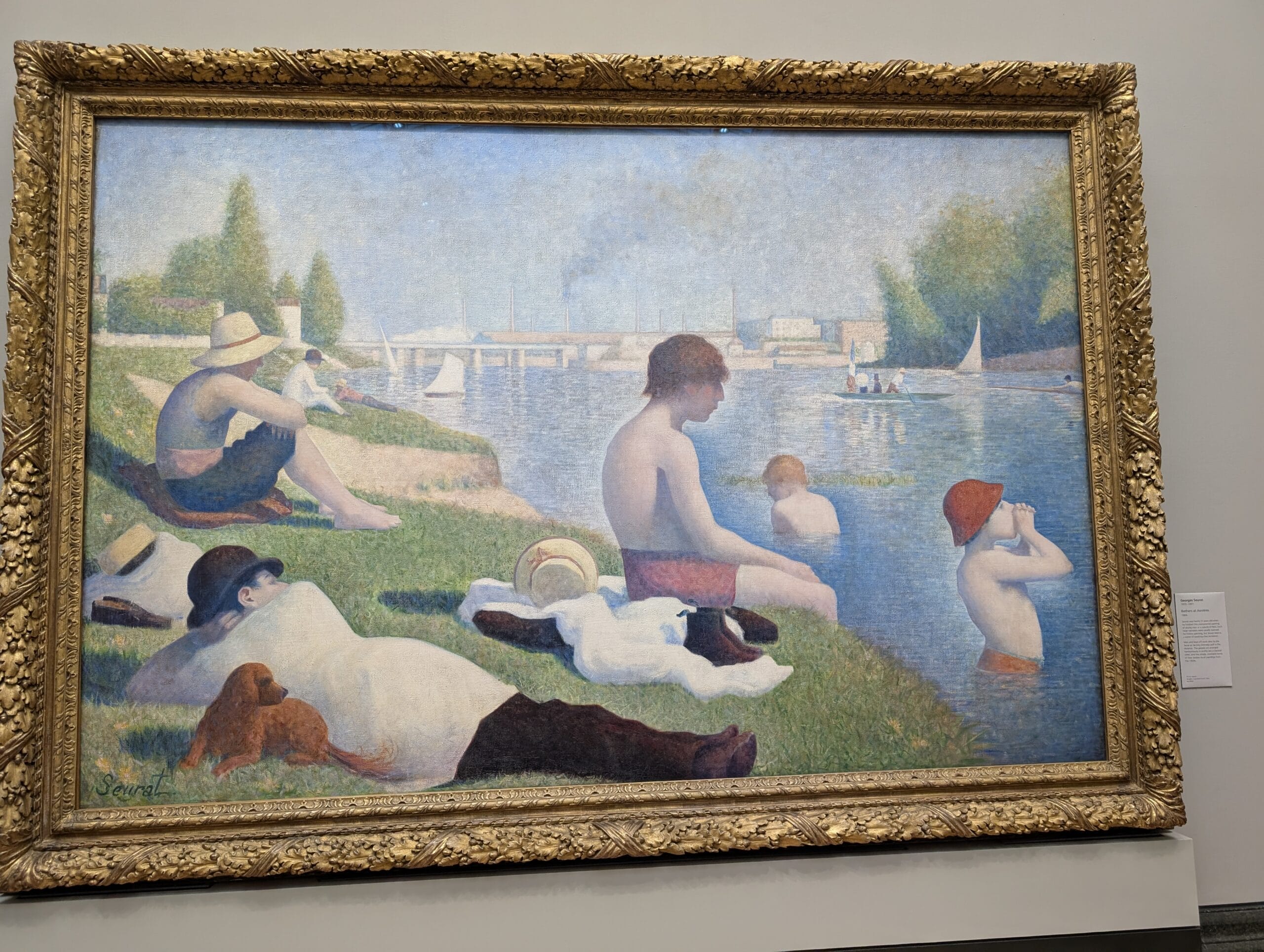 Bathers at Asnières by Georges Seurat at the National Gallery