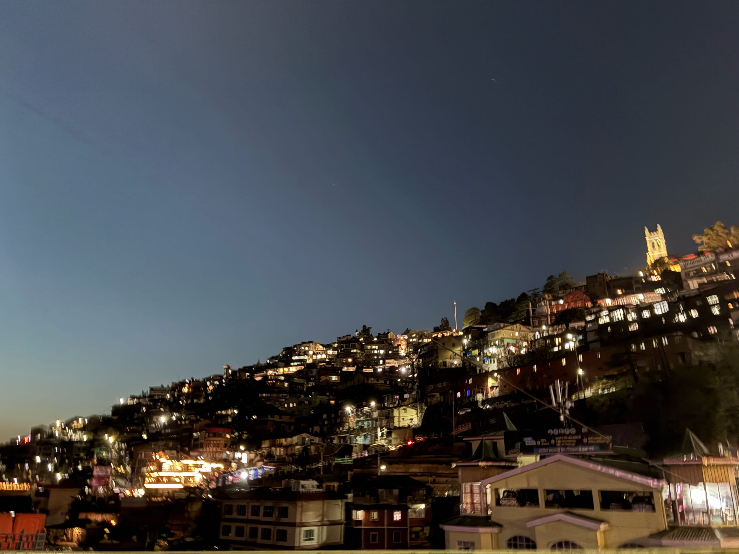 Shimla hillside view and heritage architecture