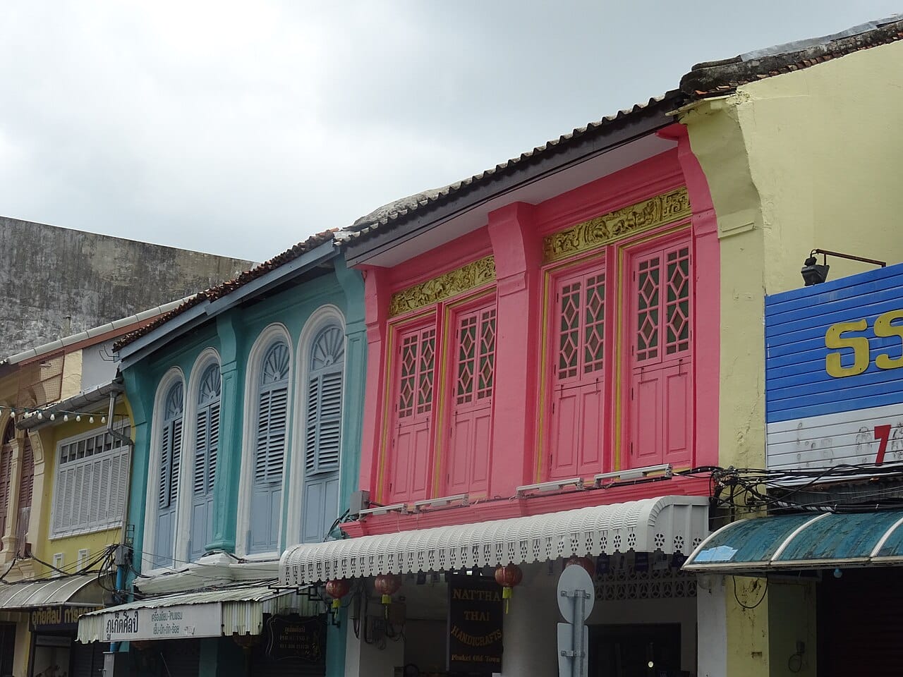 Colourful Sino-Portuguese shophouses in Old Phuket Town
